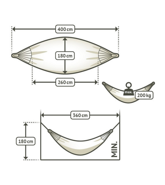 Hamak bawełniany w rozmiarze XXL | Hamak Modesta Flamingo rodzinny
